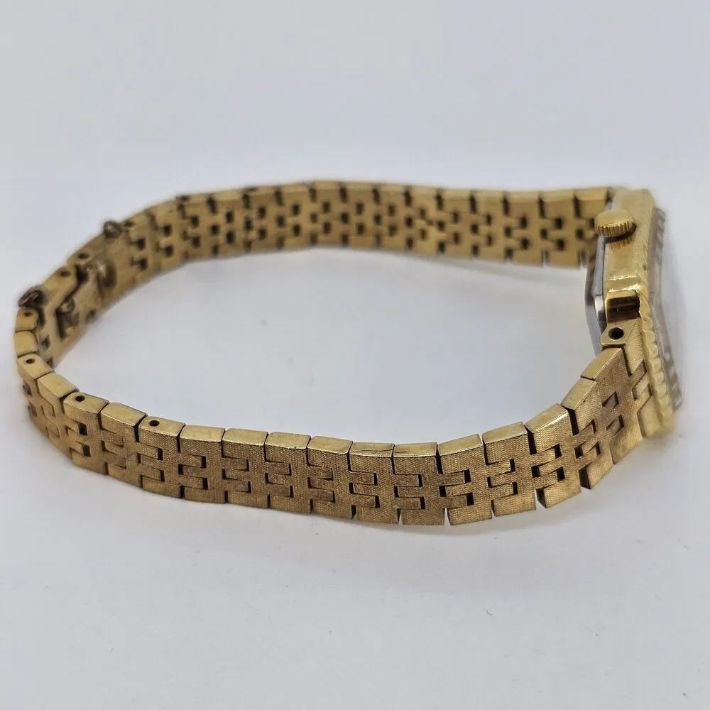 VTG Pulsar Watch Women 19MM Gold‎ Tone Dial Gold Bracelet 6.5